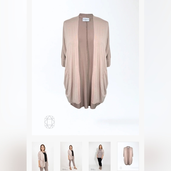 Allison Izu Loren Kimono Top, black/white stripe, size M/L - Picture 9 of 15